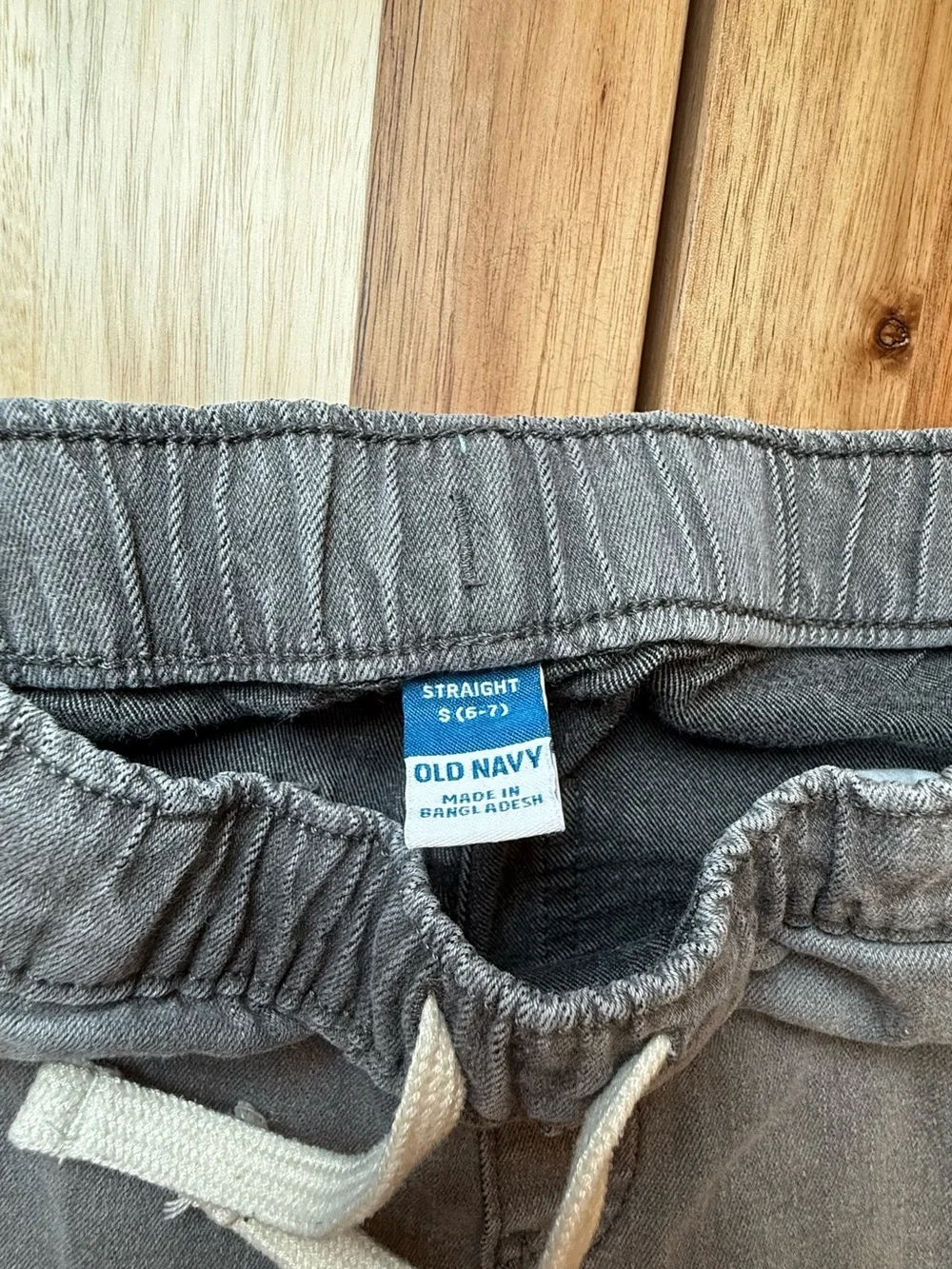 Old Navy Gray Pull-On Straight Pants | Size Small (6–7)